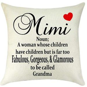 FLAPI (Only Cover) Grandma Gifts Mimi Pillowcase 18x18 Home Decor